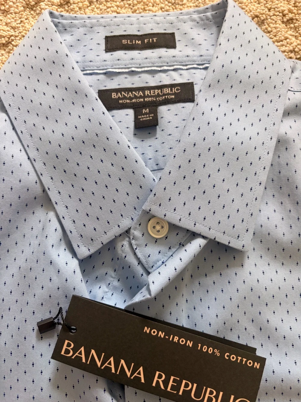 Banana Republic Light Blue Slim Fit Dress Shirt